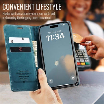iPhone 16 Plus Caseme 013 Series Pung - Blå