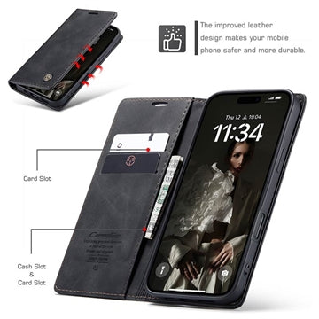 iPhone 16 Plus Caseme 013 Series Pung - Sort