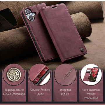 iPhone 16 Plus Caseme 013 Series Pung - Vinrød