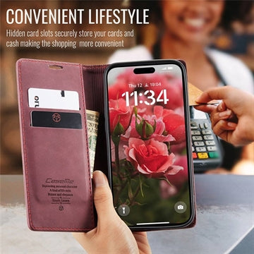 iPhone 16 Plus Caseme 013 Series Pung - Vinrød