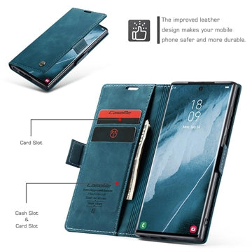 Samsung Galaxy S24 Ultra Caseme 013 Series Pung Cover - Blå