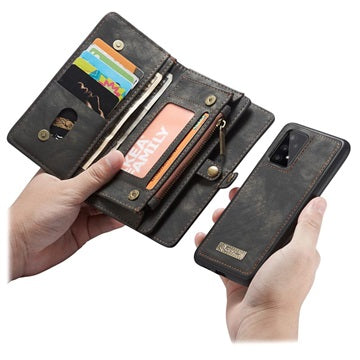Caseme 2-i-1 Multifunktionel Samsung Galaxy A53 5G Pung - Sort