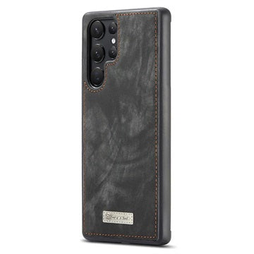 Caseme 2-i-1 Multifunktionel Samsung Galaxy S22 Ultra 5G Pung - Sort
