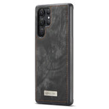 Caseme 2-i-1 Multifunktionel Samsung Galaxy S22 Ultra 5G Pung - Sort