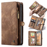 Caseme 2-i-1 Multifunktionel Samsung Galaxy S22 Ultra 5G Pung - Brun