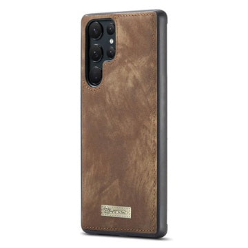 Caseme 2-i-1 Multifunktionel Samsung Galaxy S22 Ultra 5G Pung - Brun