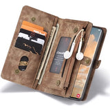 Caseme 2-i-1 Multifunktionel Samsung Galaxy S22 Ultra 5G Pung - Brun