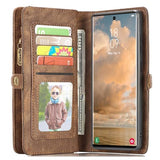 Caseme 2-i-1 Multifunktionel Samsung Galaxy S22 Ultra 5G Pung - Brun