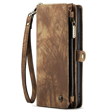 iPhone 15 Plus Caseme 2-i-1 Multifunktionel Pung Cover - Brun