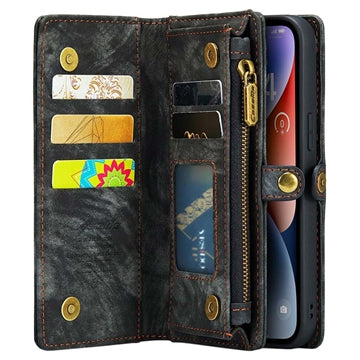 iPhone 15 Pro Caseme 2-i-1 Multifunktionel Pung - Sort