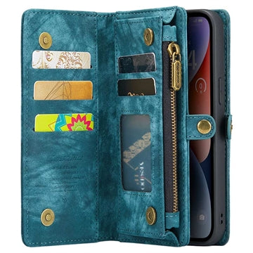 iPhone 15 Pro Caseme 2-i-1 Multifunktionel Pung - Blå