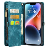 iPhone 15 Pro Caseme 2-i-1 Multifunktionel Pung - Blå