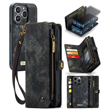iPhone 15 Pro Max Caseme 2-i-1 Multifunktionel Pung - Sort