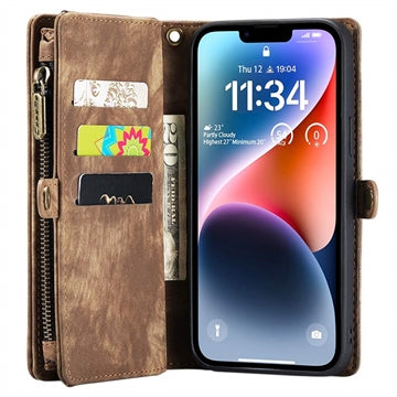 iPhone 15 Pro Max Caseme 2-i-1 Multifunktionel Pung - Brun