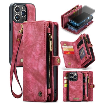 iPhone 15 Pro Max Caseme 2-i-1 Multifunktionel Pung - Rød
