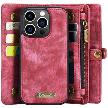 iPhone 15 Pro Max Caseme 2-i-1 Multifunktionel Pung - Rød