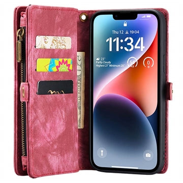 iPhone 15 Pro Max Caseme 2-i-1 Multifunktionel Pung - Rød