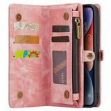 iPhone 15 Pro Caseme 2-i-1 Multifunktionel Pung - Pink