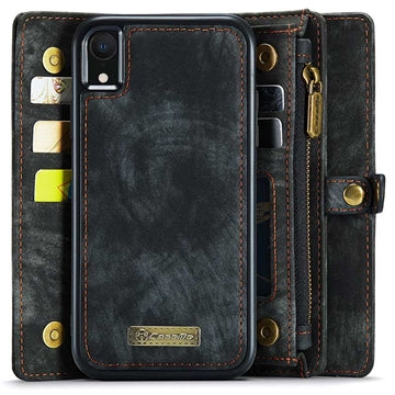 iPhone XR Caseme 2-i-1 Multifunktionel Pung Cover - Sort