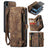 iPhone XR Caseme 2-i-1 Multifunktionel Pung Cover - Brun