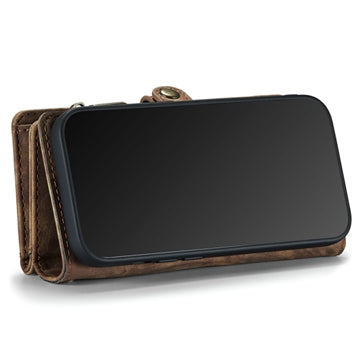 iPhone XR Caseme 2-i-1 Multifunktionel Pung Cover - Brun