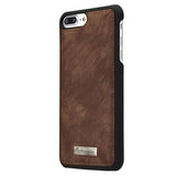 Caseme 2-in-1 iPhone 7 Plus / iPhone 8 Plus Pung - Brun