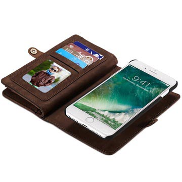 Caseme 2-in-1 iPhone 7 Plus / iPhone 8 Plus Pung - Brun