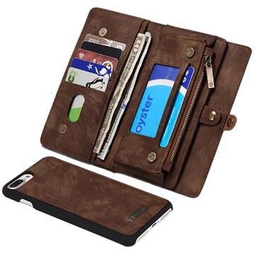 Caseme 2-in-1 iPhone 7 Plus / iPhone 8 Plus Pung - Brun