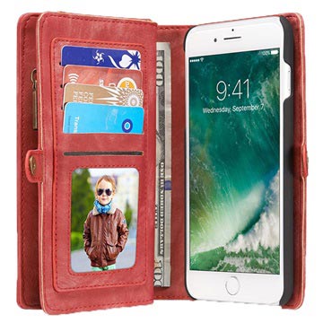 Caseme 2-in-1 iPhone 7 Plus / iPhone 8 Plus Pung - Rød