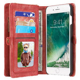 Caseme 2-in-1 iPhone 7 Plus / iPhone 8 Plus Pung - Rød