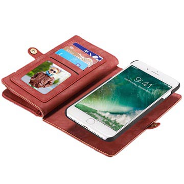 Caseme 2-in-1 iPhone 7 Plus / iPhone 8 Plus Pung - Rød
