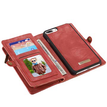 Caseme 2-in-1 iPhone 7 Plus / iPhone 8 Plus Pung - Rød