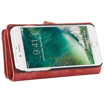 Caseme 2-in-1 iPhone 7 Plus / iPhone 8 Plus Pung - Rød