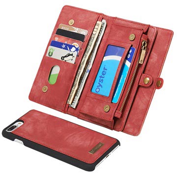 Caseme 2-in-1 iPhone 7 Plus / iPhone 8 Plus Pung - Rød
