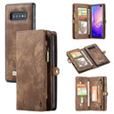 Caseme 2-i-1 Multifunktionel Samsung Galaxy S10 Pung Taske - Brun