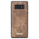 Caseme 2-i-1 Multifunktionel Samsung Galaxy S10 Pung Taske - Brun
