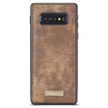 Caseme 2-i-1 Multifunktionel Samsung Galaxy S10 Pung Taske - Brun