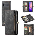 Caseme 2-i-1 Multifunktionel Samsung Galaxy S10 Pung Taske - Sort