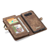 CaseMe 2-i-1 Multifunktionel Samsung Galaxy S10+ Pung - Brun