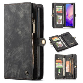CaseMe 2-i-1 Multifunktionel Samsung Galaxy S10+ Pung - Grå