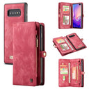 Caseme 2-i-1 Multifunktionel Samsung Galaxy S10 Pung Taske - Rød