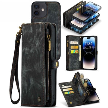 Caseme 2-i-1 Multifunktionel iPhone 12/12 Pro Pung - Sort