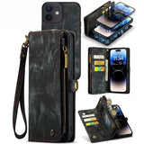 Caseme 2-i-1 Multifunktionel iPhone 12/12 Pro Pung - Sort