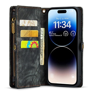 Caseme 2-i-1 Multifunktionel iPhone 12/12 Pro Pung - Sort