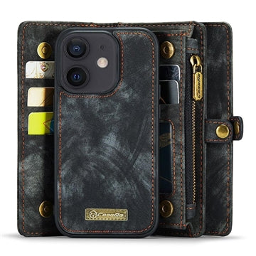 Caseme 2-i-1 Multifunktionel iPhone 12/12 Pro Pung - Sort