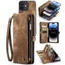 Caseme 2-i-1 Multifunktionel iPhone 12/12 Pro Pung - Brun
