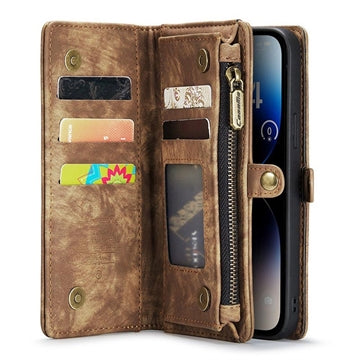Caseme 2-i-1 Multifunktionel iPhone 12/12 Pro Pung - Brun