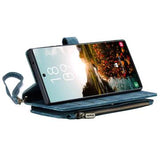 Caseme C30 Multifunktionel Samsung Galaxy S22 Ultra 5G Pung - Blå