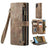 Caseme C30 Multifunktionel Samsung Galaxy S22 Ultra 5G Pung - Brun