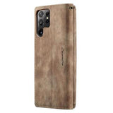 Caseme C30 Multifunktionel Samsung Galaxy S22 Ultra 5G Pung - Brun